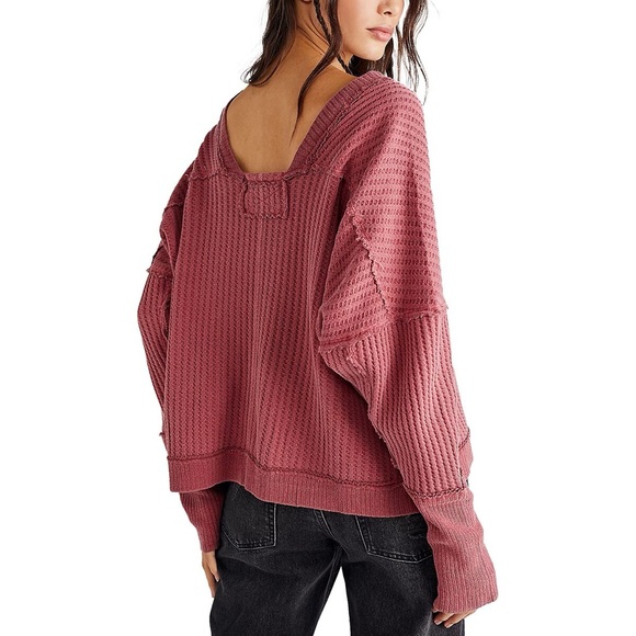 Free People We The Free new magic waffle knit thermal top - Picture 2 of 7